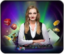 Mobile casino-style entertainment scene within the 77abc Slots section for local users